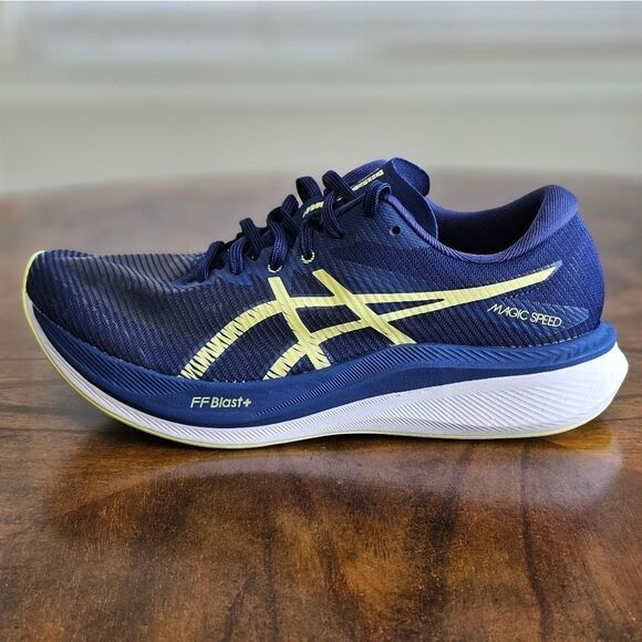 ASICS Magic Speed 3 Running Racing Shoes Men's 8 Illusion Blue White 1012B518 - Picture 7 of 15